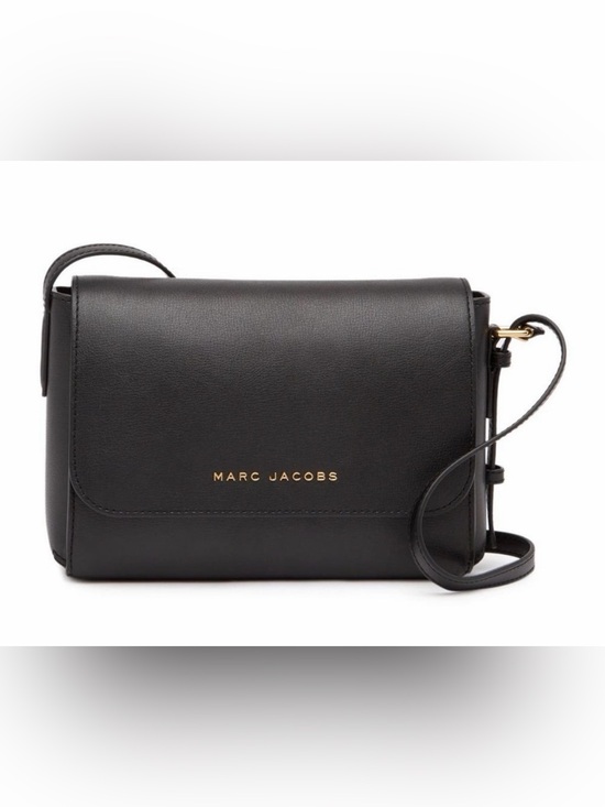 Marc Jacobs Handbags - Marc Jacobs Black Leather Crossbody with Gold Logo